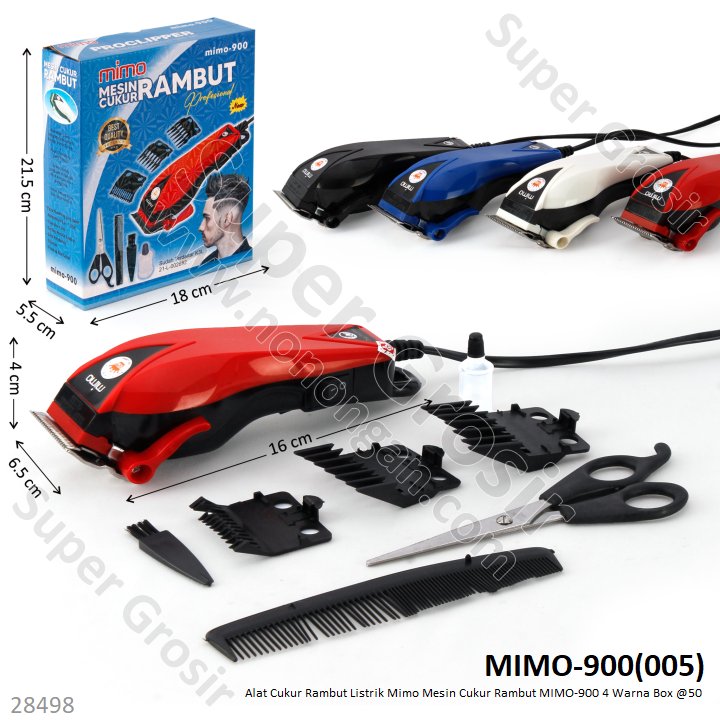 Alat Cukur Rambut Listrik Mimo Mesin Cukur Rambut MIMO-900 4 Warna Box @50