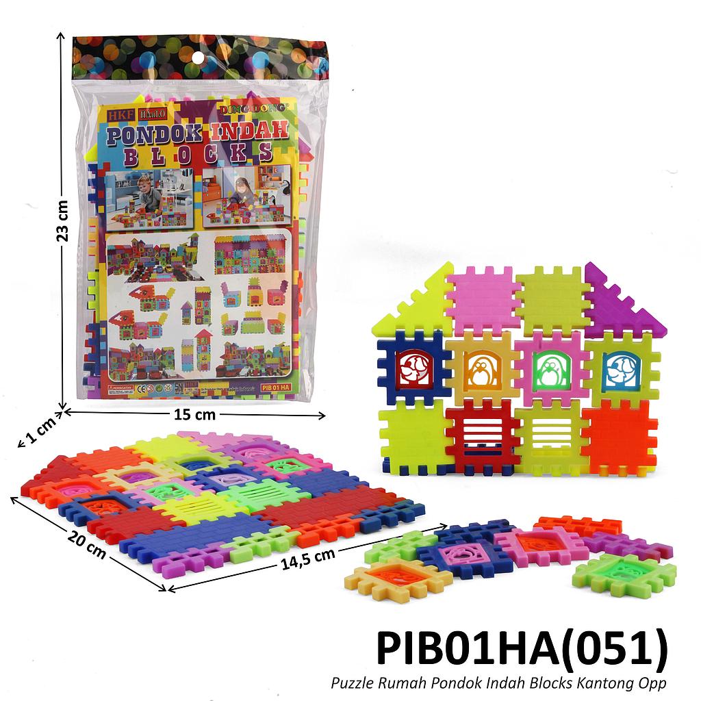 Puzzle Block Bentuk Rumah Pondok Indah Blocks 1 Inner 216 Pcs Ktg Opp @648