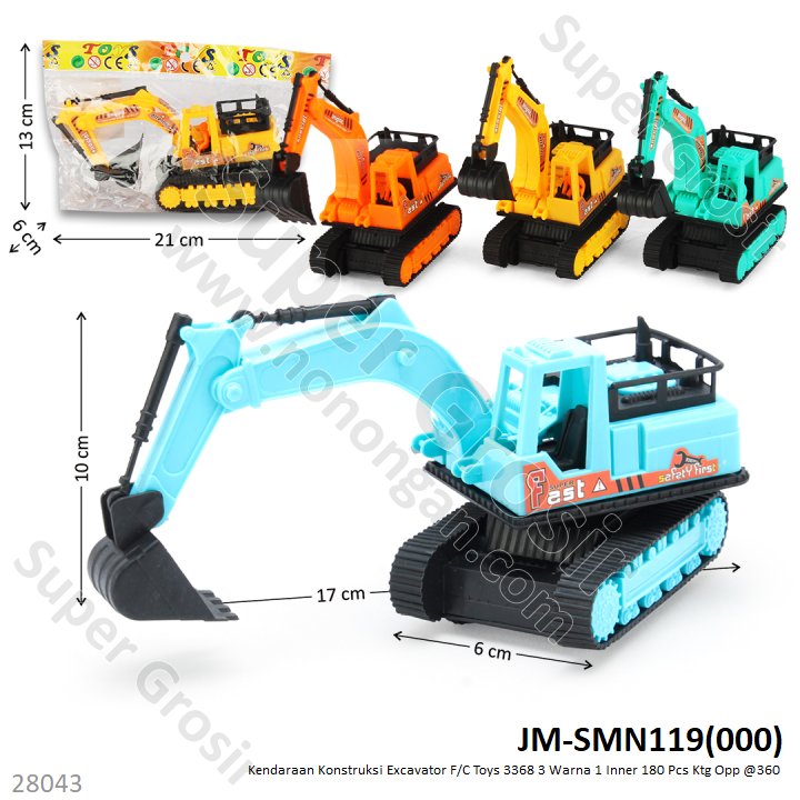 Excavator 17 cm F/C Toys 3368 / SY6-188 1 Inner 180 Pcs Ktg Opp @360