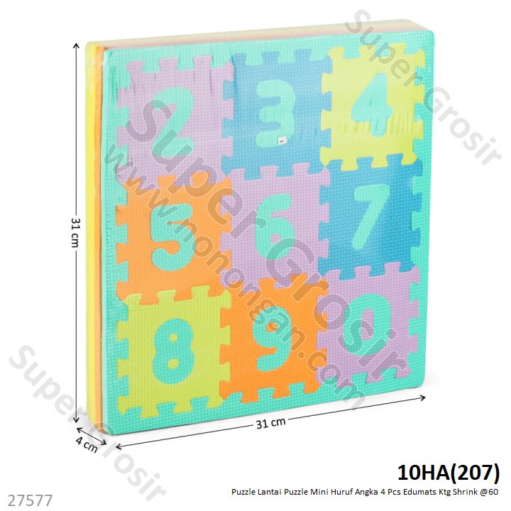 Puzzle Eva Huruf Angka 4 Pcs Edumats Ktg Shrink @60