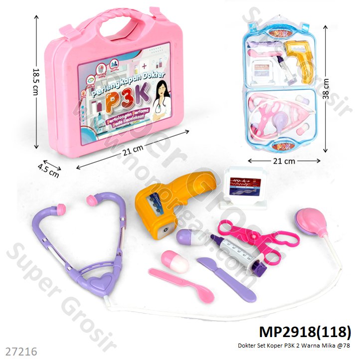 Dokter Set Koper P3K 2 Warna Mika @78