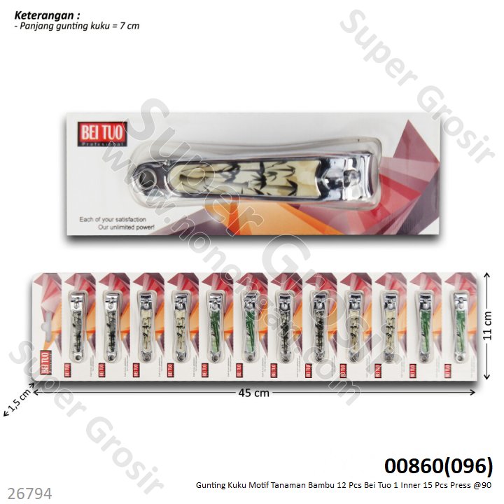 Gunting Kuku Motif Tanaman Bambu 12 Pcs Bei Tuo 1 Inner 15 Pcs Press @90