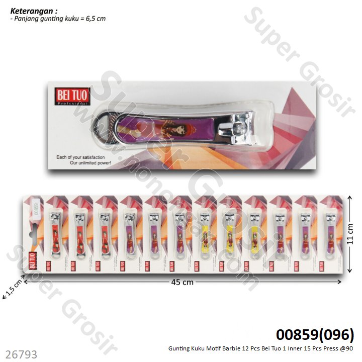 Gunting Kuku Renteng Gambar Barbie 12 Pcs Bei Tuo 1 Inner 15 Renteng Press @90