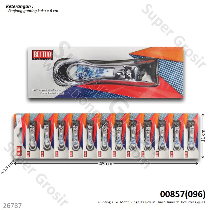 Gunting Kuku Motif Bunga 12 Pcs Bei Tuo 1 Inner 15 Renteng Press @90