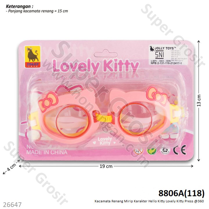 Kacamata Renang Karakter Hello Kitty Lovely Kitty Press @360