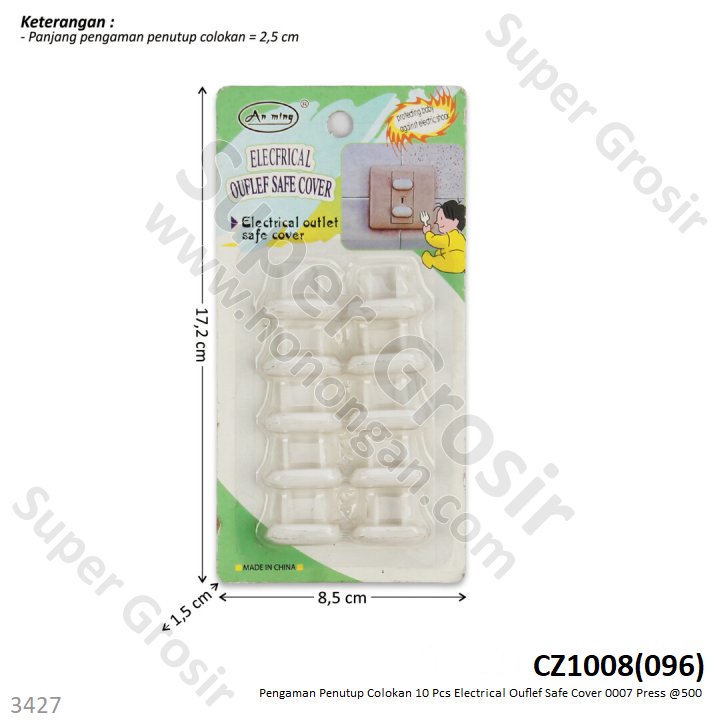 Pengaman Penutup Colokan 10 Pcs Electrical Ouflef Safe Cover 0007 Press @500