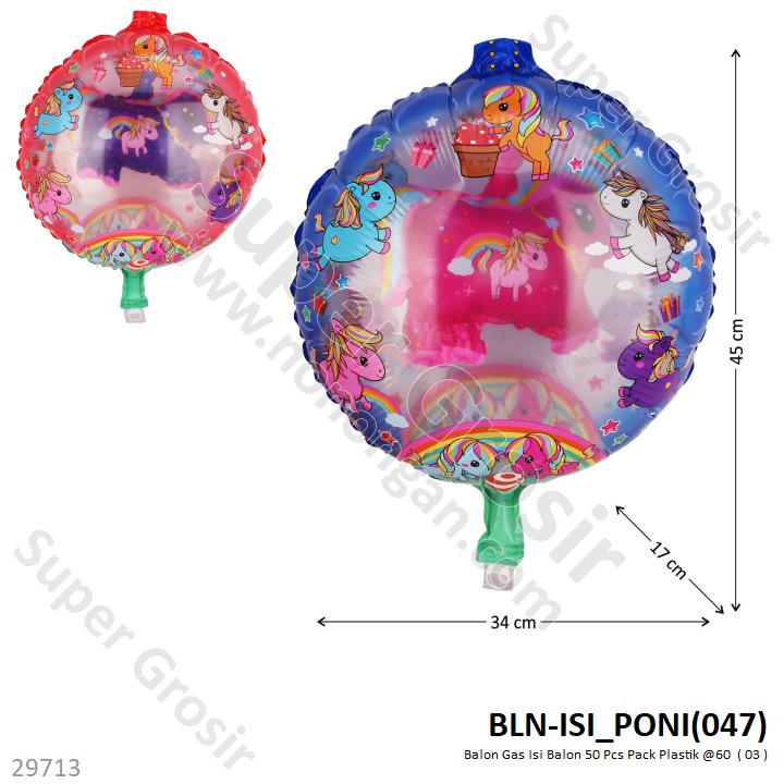 Balon Gas Isi Balon 50 Pcs Pack Plastik @60