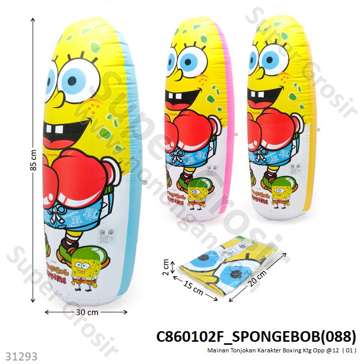 Mainan Tiup Balon Tinju SpongeBob Boxing Ktg Opp @12
