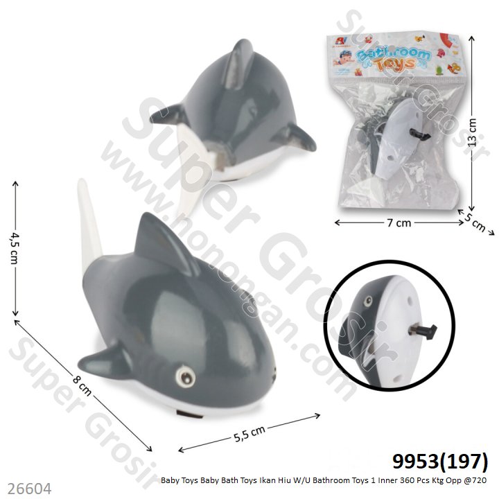 Mainan Putar Hewan W/U Berenang Bathroom Toys Ktg Opp @0