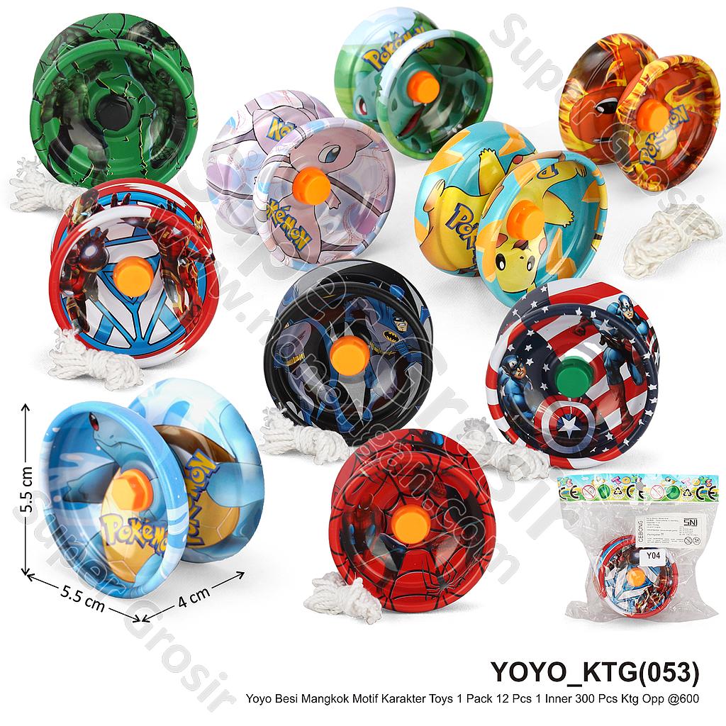 Yoyo Mangkok Karakter Besi Toys 1 Pack 12 Pcs 1 Inner 300 Pcs Ktg Opp @600