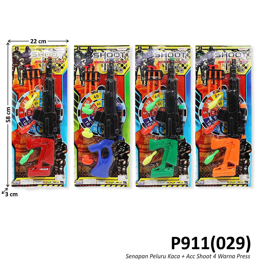 Senapan Peluru Kaca + Target 3 Pcs Shoot Press @75