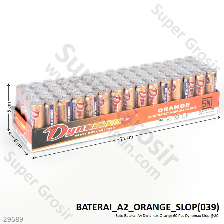 Batu Baterai AA Orange 60 Pcs Dynamaxx Slop @20