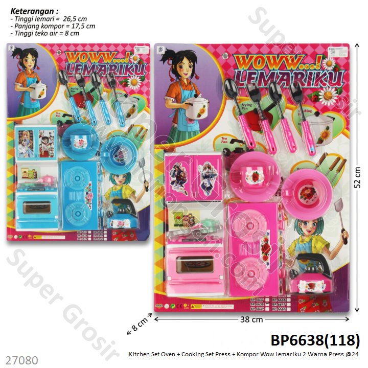 Kitchen Set Oven + Cooking Set Press + Kompor Woww Lemariku Press @24