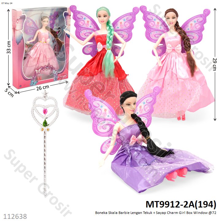 Boneka Barbie Peri Lengan Tekuk Charm Girl Box Window @72