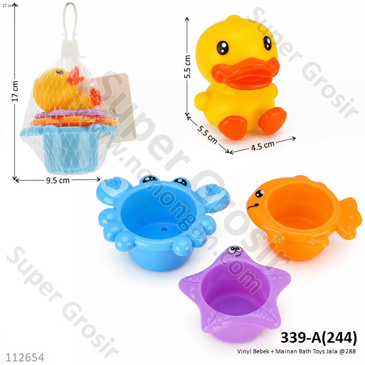 Vinyl Bebek + Mainan Bath Toys Jala @288