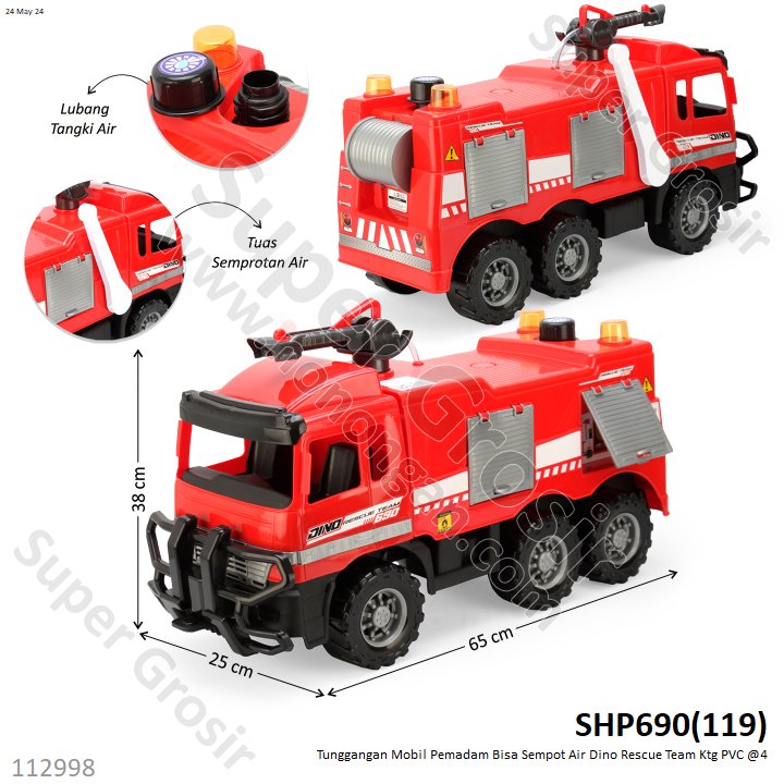 Tunggangan Truk Damkar Bisa Sempot Air Dino Rescue Team Ktg PVC @4