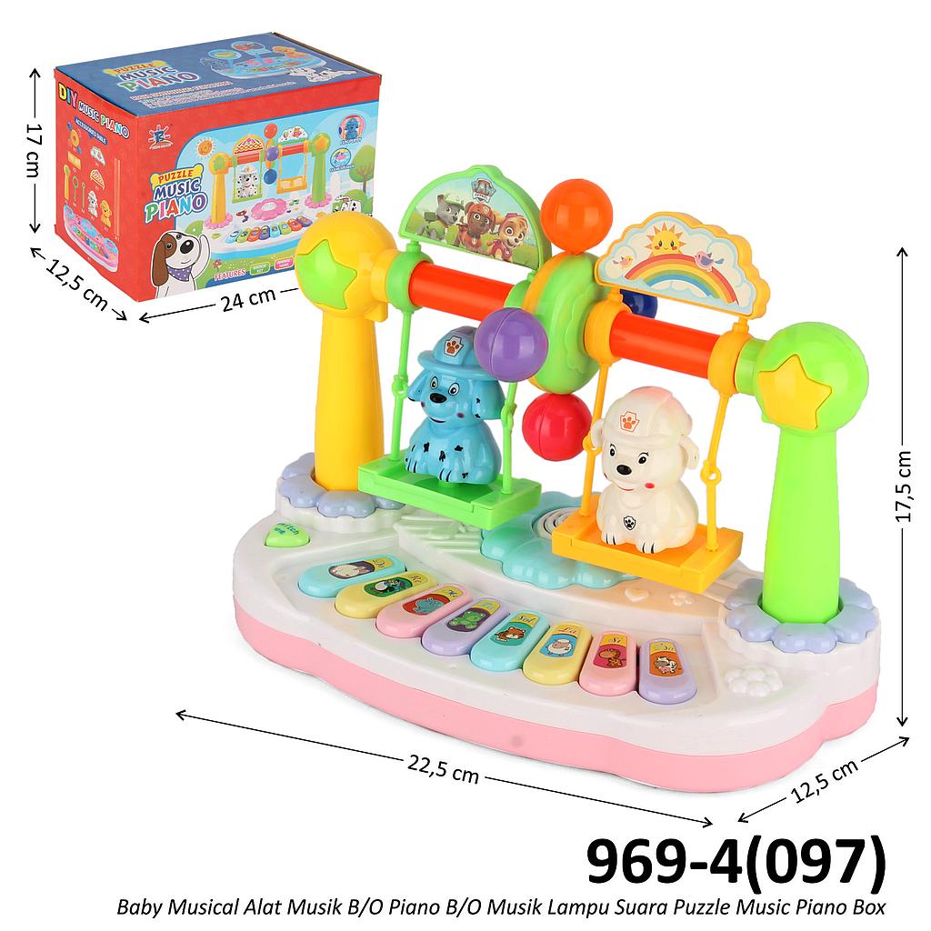 Baby Musical Piano B/O Musik Suara Lampu Puzzle Music Piano Box @48
