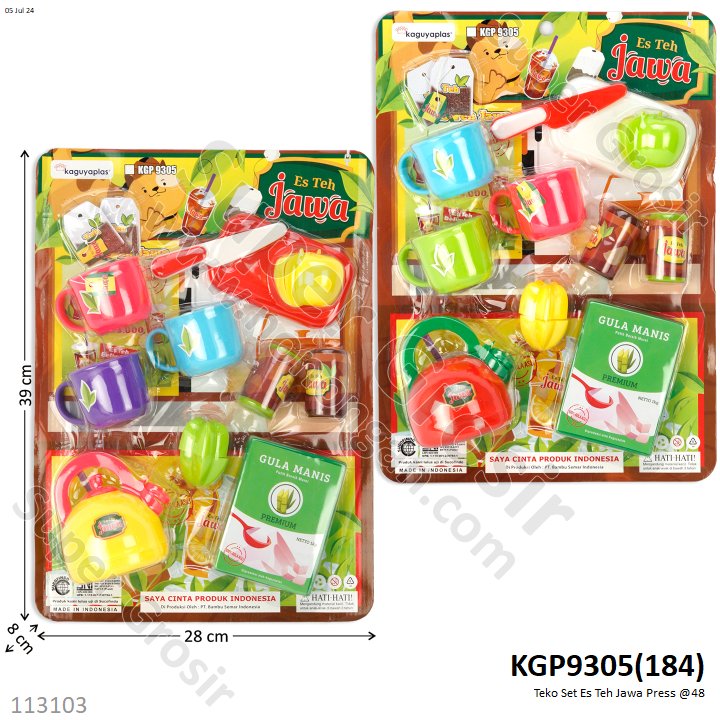 Teko Set Buah Potong Es Teh Jawa Press @48