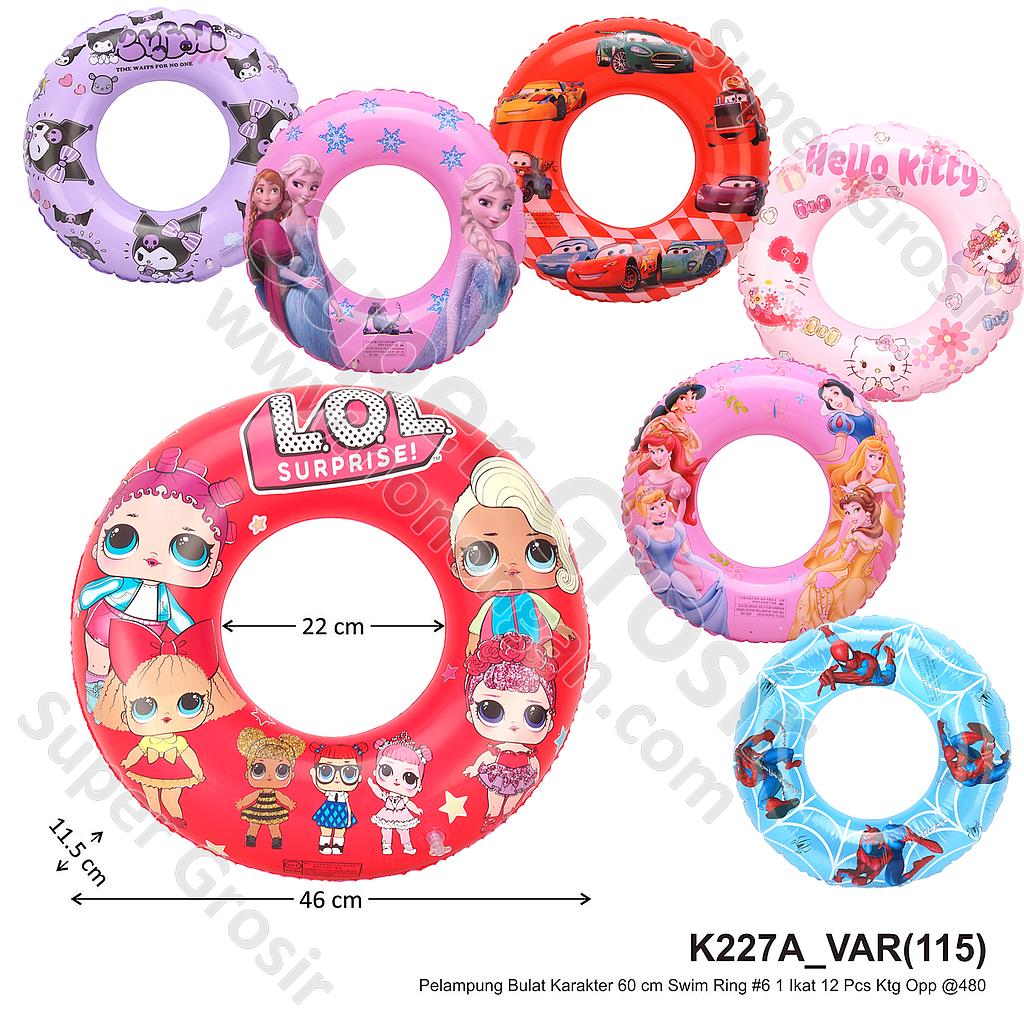 Pelampung Bulat Karakter Swimming Ring 60# 1 Ikat 12 Pcs Ktg Opp @480