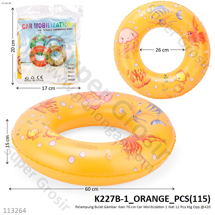 Pelampung Bulat Gambar Ikan 70 cm Car Molibization 1 Ikat 12 Pcs Ktg Opp @420