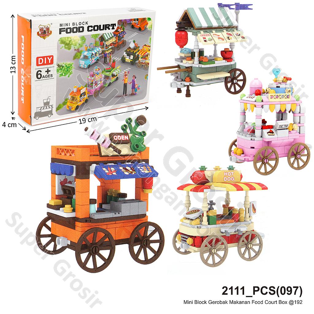 Mini Block Gerobak Makanan Food Court Box @192