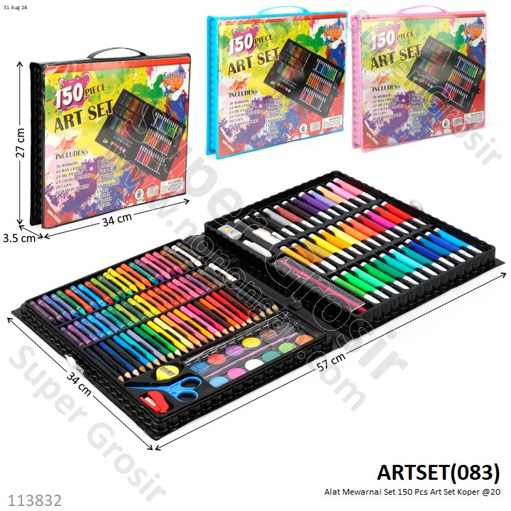 Alat Mewarnai Set 150 Pcs Art Set Koper @20