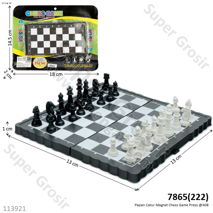 Papan Catur Plastik Magnet Chess Game Press @408