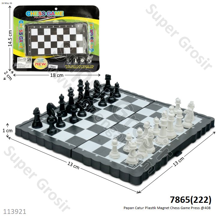Papan Catur Plastik Magnet Chess Game Press @408
