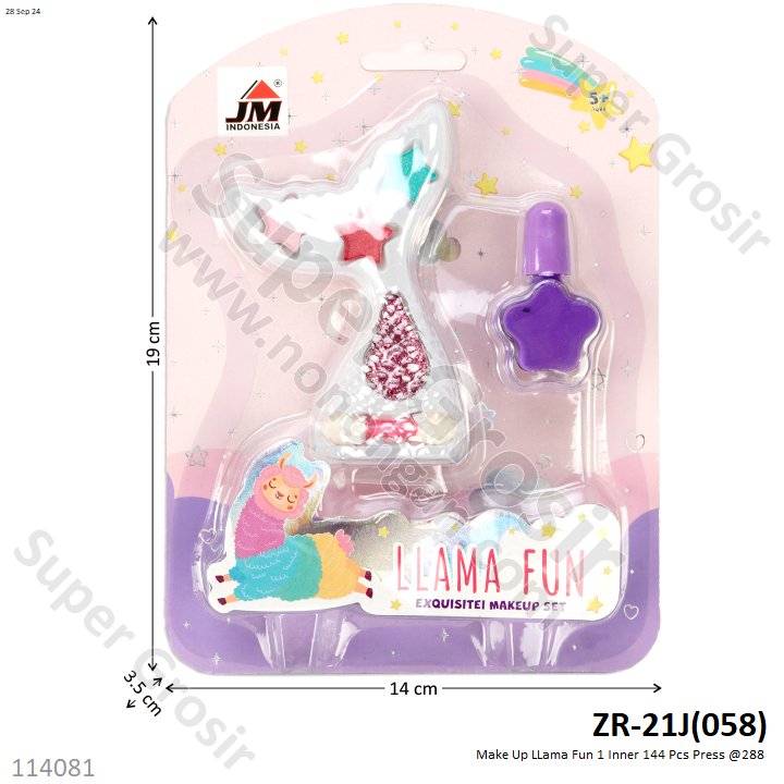 Make Up Duyung LLama Fun 1 Inner 144 Pcs Press @288