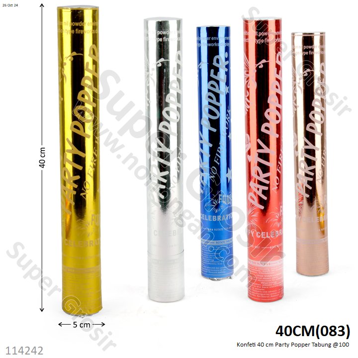 Konfeti 40 cm Party Popper Tabung @100