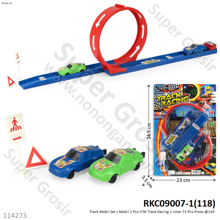 Track Mobil Set + Mobil 2 Pcs F/W Track Racing 1 Inner 72 Pcs Press @144
