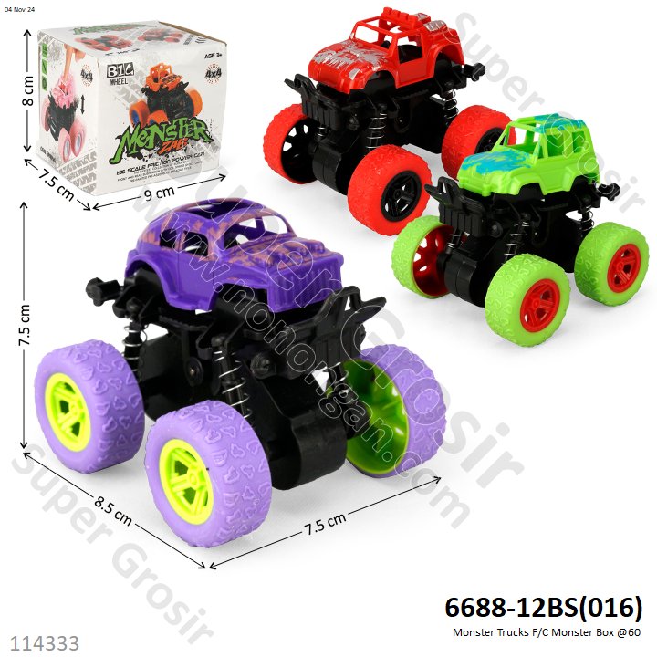 Monster Trucks F/C Stunt 6688-12BS 1 Ikat 6 Pcs Box @288