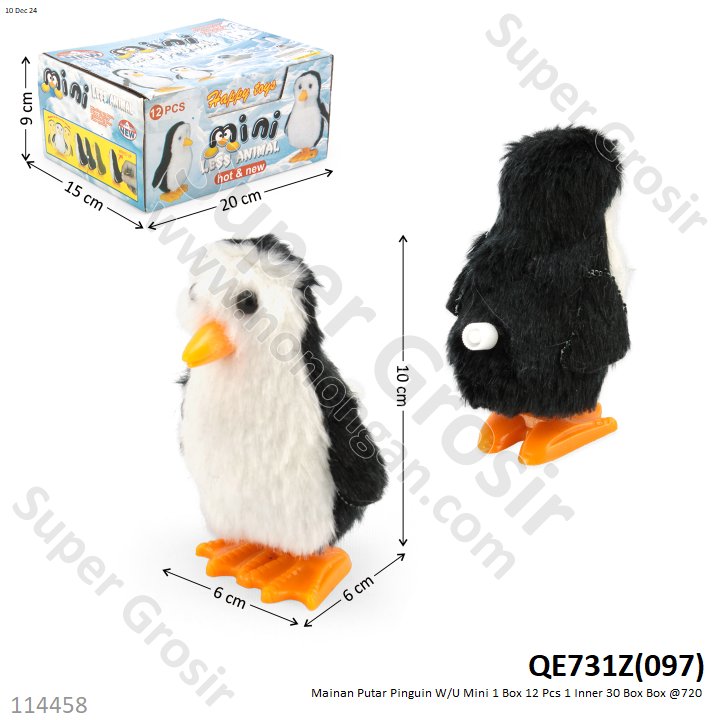 Mainan Putar Pinguin W/U Mini 1 Box 12 Pcs 1 Inner 30 Box Box @720