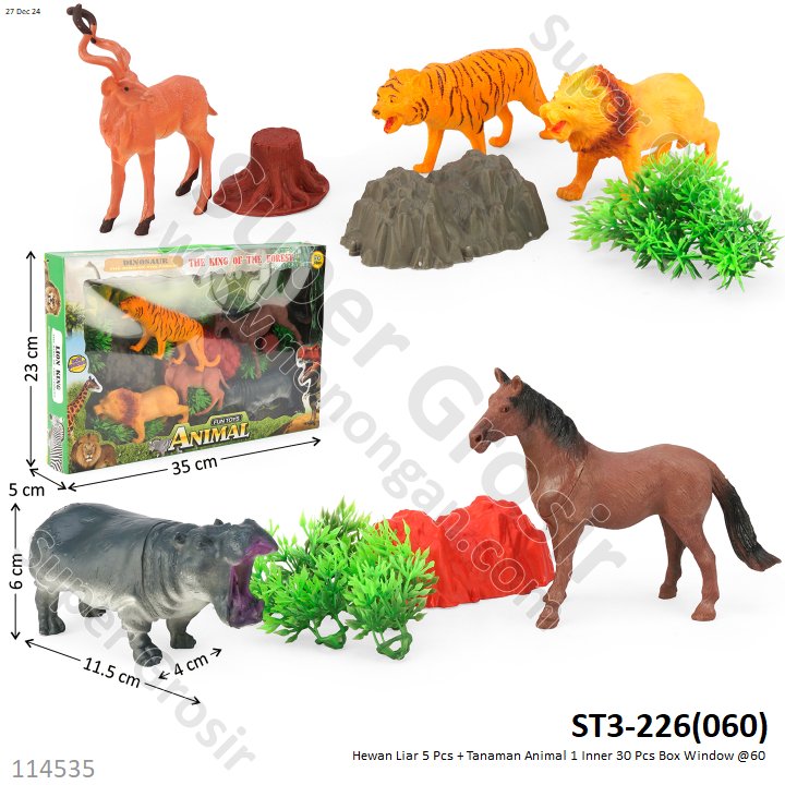 Hewan Liar 5 Pcs + Tanaman Animal 1 Inner 30 Pcs Box Window @60