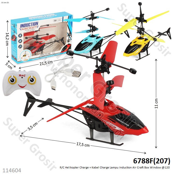 R/C Helikopter Charge + Kabel Charge Lampu Induction Air Craft Box Window @120
