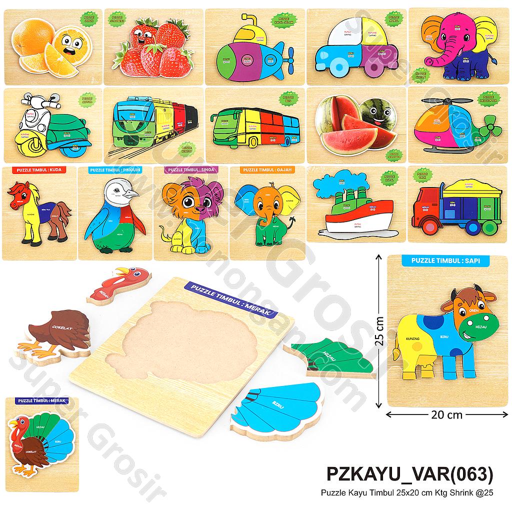 Puzzle Block Kayu Timbul 25x20 cm Ktg Shrink @25