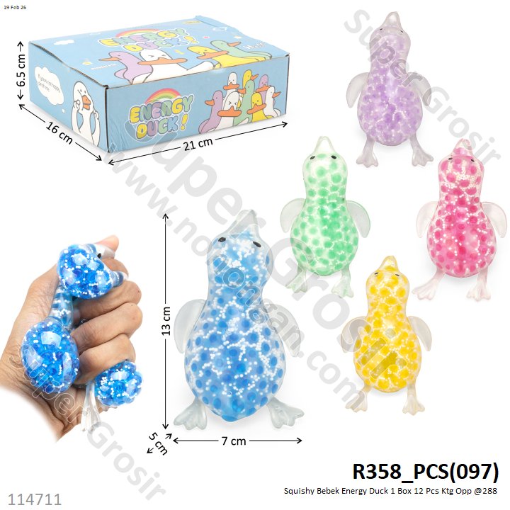 Squishy Bebek Energy Duck 1 Box 12 Pcs Ktg Opp @288