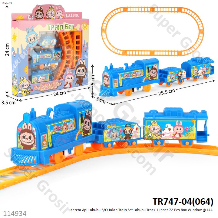 Kereta Api Labubu B/O Jalan Train Set Labubu Track TR787-04 1 Inner 72 Pcs Box Window @144