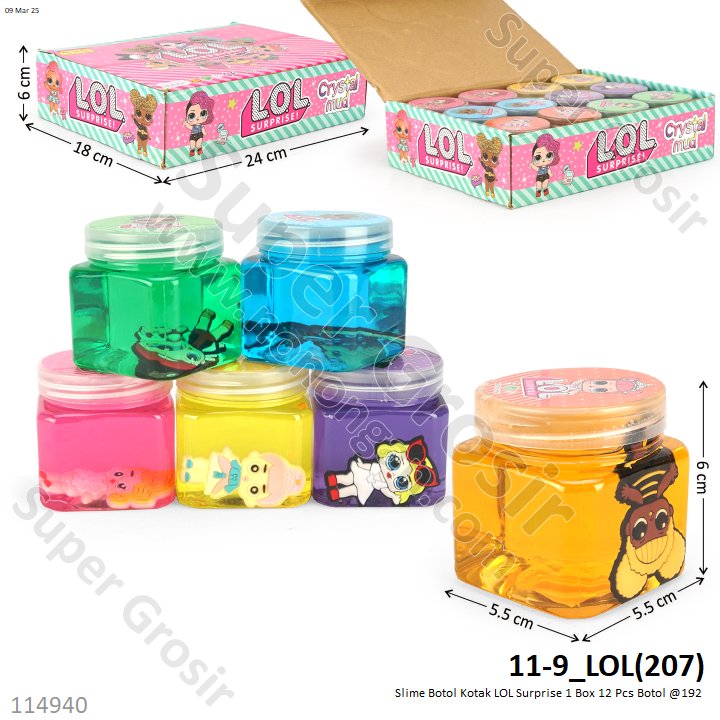 Slime Botol Kotak LOL Surprise 1 Box 12 Pcs Botol @192