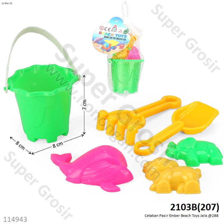 Cetakan Pasir Set Ember Beach Toys Jala @288