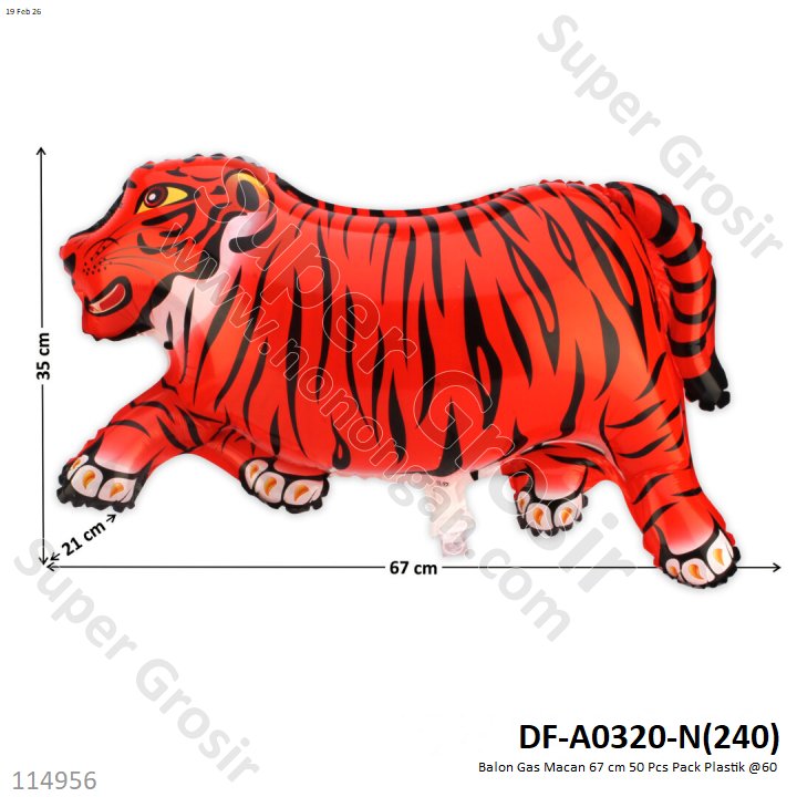 Balon Gas Macan 67 cm 50 Pcs Pack Plastik @60