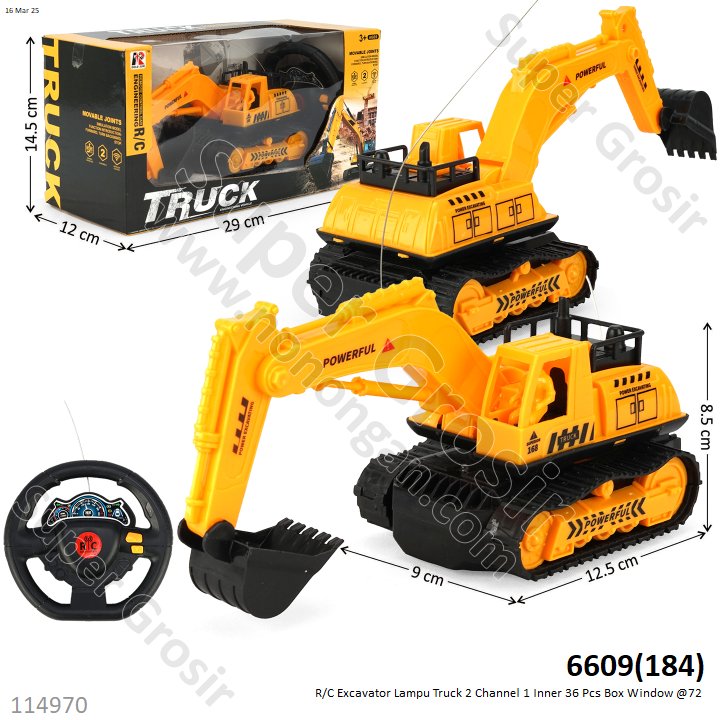 R/C Excavator Lampu Truck 2 Channel 1 Inner 36 Pcs Box Window @72