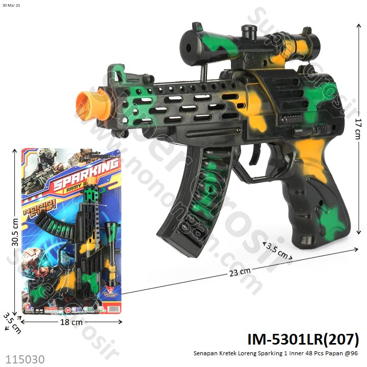 Senapan Kretek Loreng Sparking 1 Inner 48 Pcs Papan @96