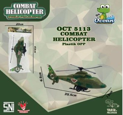 Helikopter Militer P/S Combat Helicopter 1 Inner 72 Pcs Ktg Opp @144