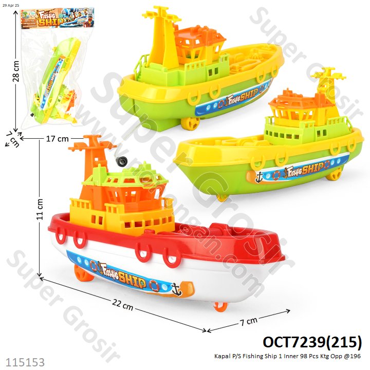 Kapal P/S Fishing Ship 1 Inner 98 Pcs Ktg Opp @196