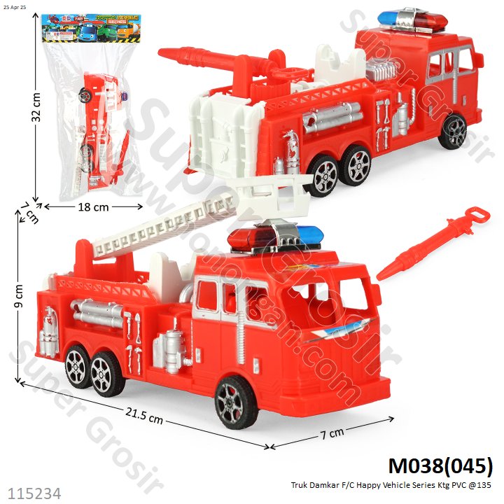 Truk Damkar F/C Happy Vehicle Series Ktg PVC @135
