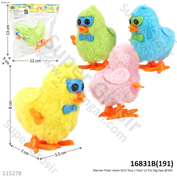 Mainan Putar Ayam W/U Toys 1 Pack 12 Pcs Ktg Opp @504