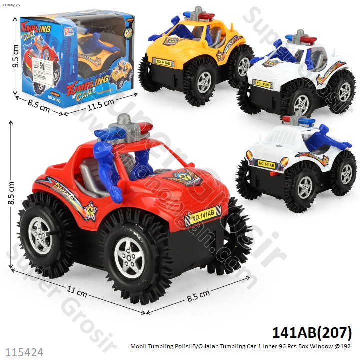 Mobil Tumbling Polisi B/O Jalan Tumbling Car 1 Inner 96 Pcs Box Window @192