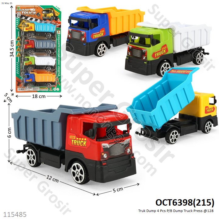 Truk Dump 4 Pcs P/B Dump Truck Press @128