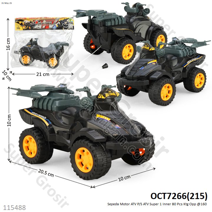 Sepeda Motor ATV P/S ATV Super 1 Inner 80 Pcs Ktg Opp @160